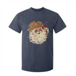Christmas Cowboy T Shirt For Kid Santa Claus Merry Xmas Vintage 90s Western Country - African Pride