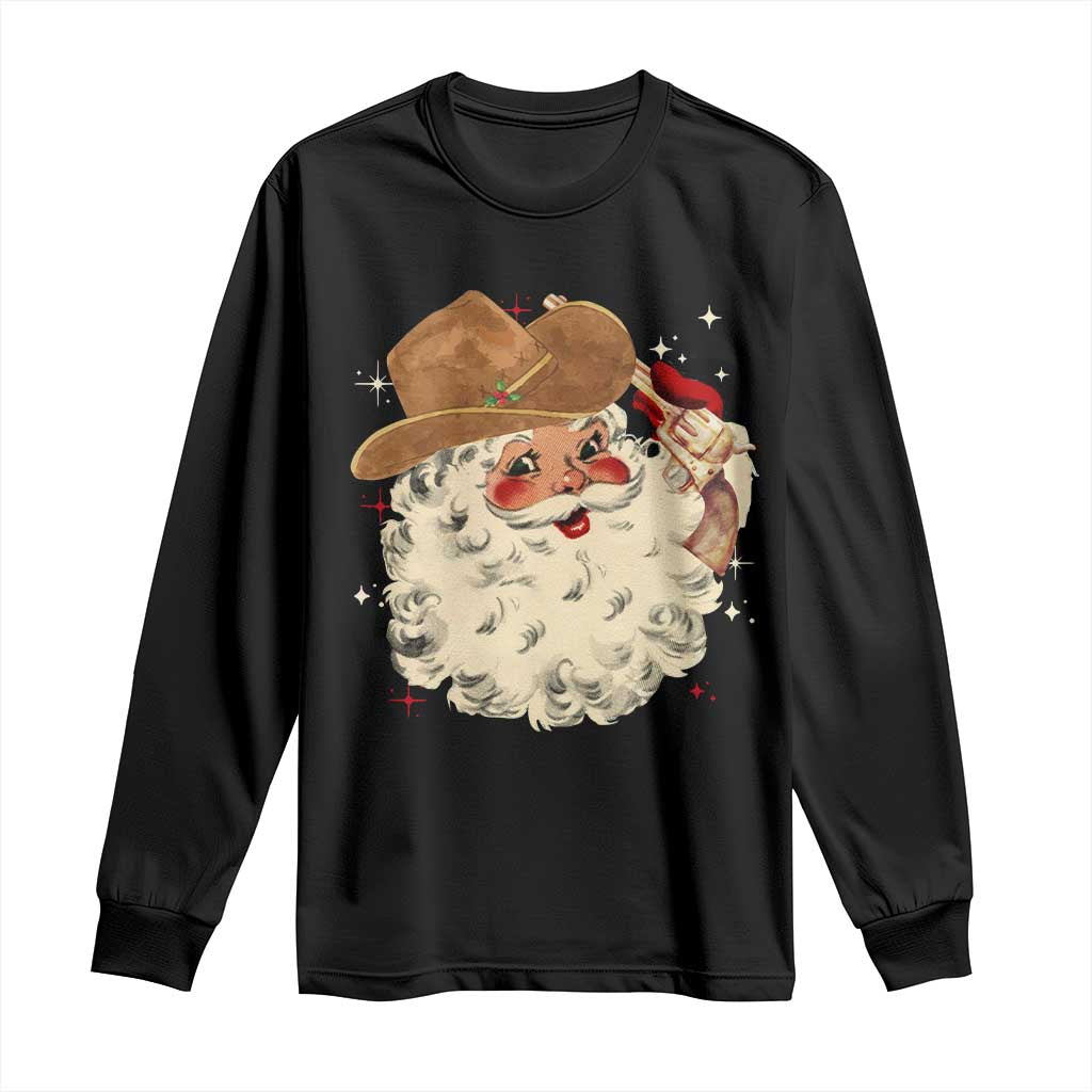 Christmas Cowboy Long Sleeve Shirt Santa Claus Merry Xmas Vintage 90s Western Country - African Pride