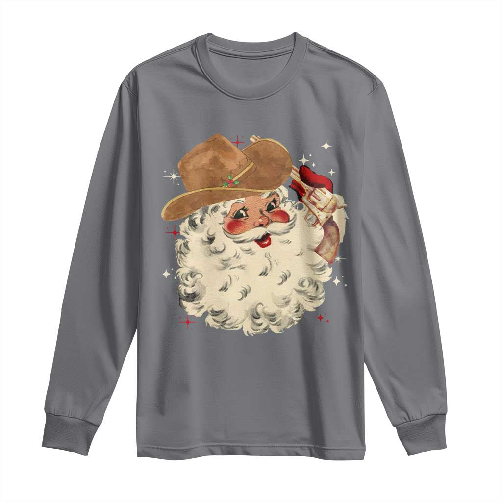Christmas Cowboy Long Sleeve Shirt Santa Claus Merry Xmas Vintage 90s Western Country - African Pride