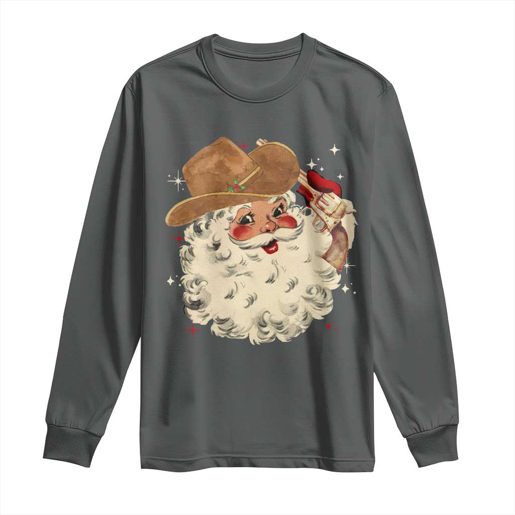 Christmas Cowboy Long Sleeve Shirt Santa Claus Merry Xmas Vintage 90s Western Country - African Pride