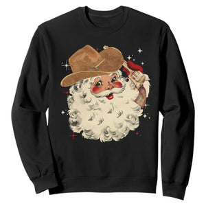 Christmas Cowboy Sweatshirt Santa Claus Merry Xmas Vintage 90s Western Country - African Pride