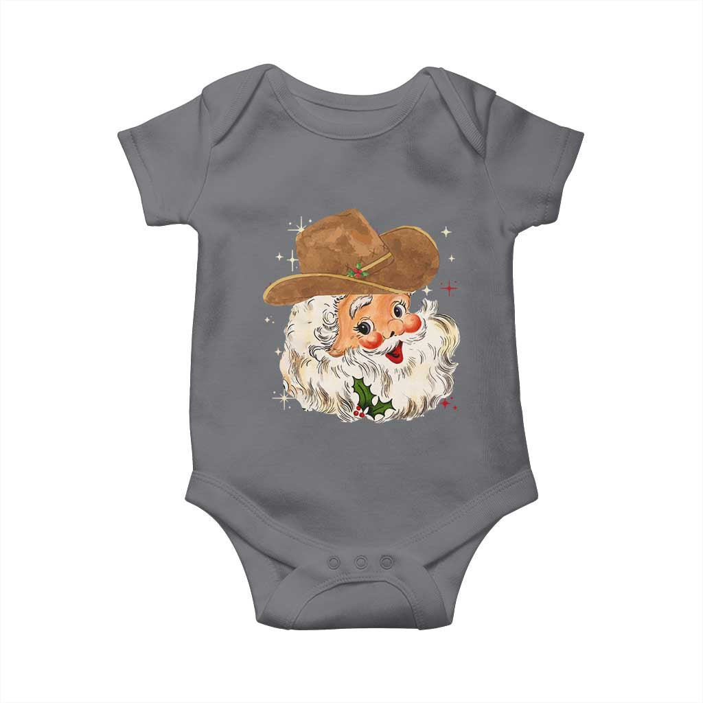 Christmas Cowboy Baby Onesie Santa Claus Vintage 90s Western Country Music Outfit - African Pride