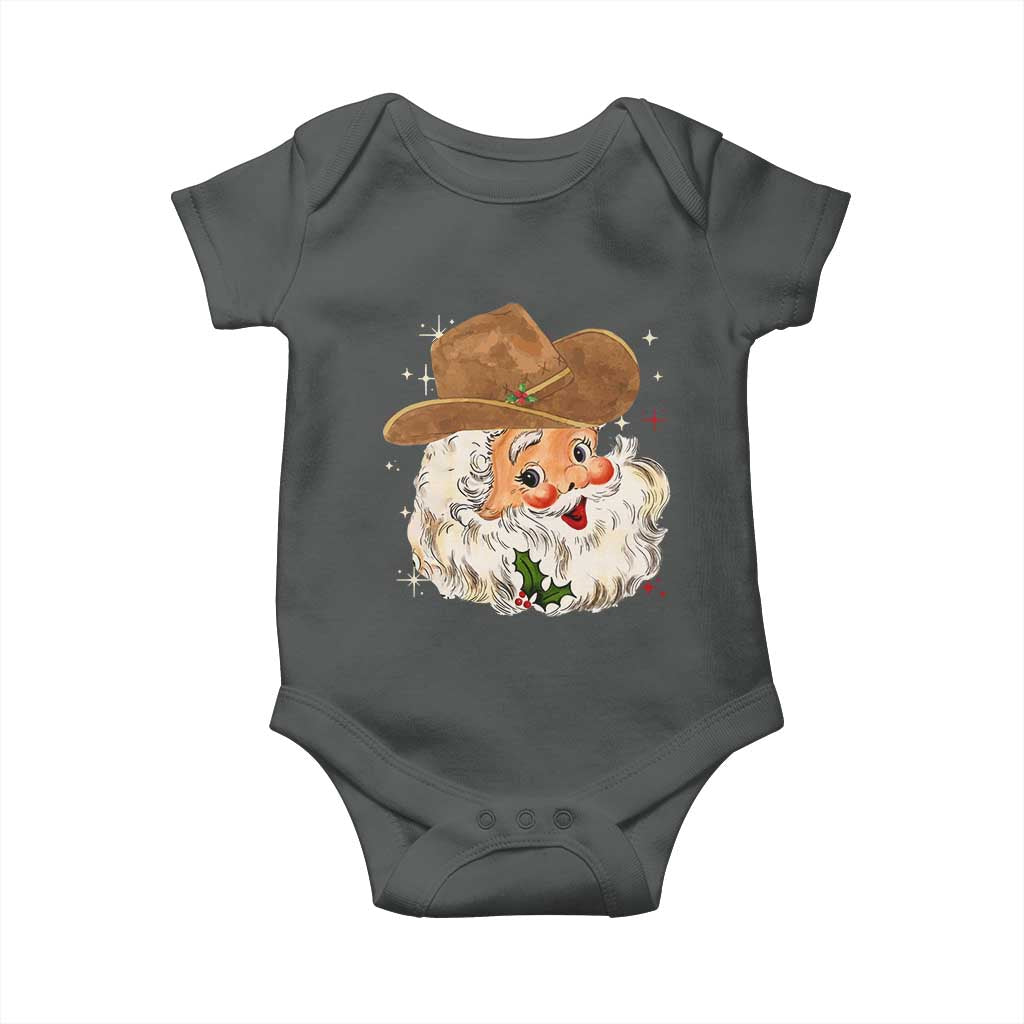 Christmas Cowboy Baby Onesie Santa Claus Vintage 90s Western Country Music Outfit - African Pride