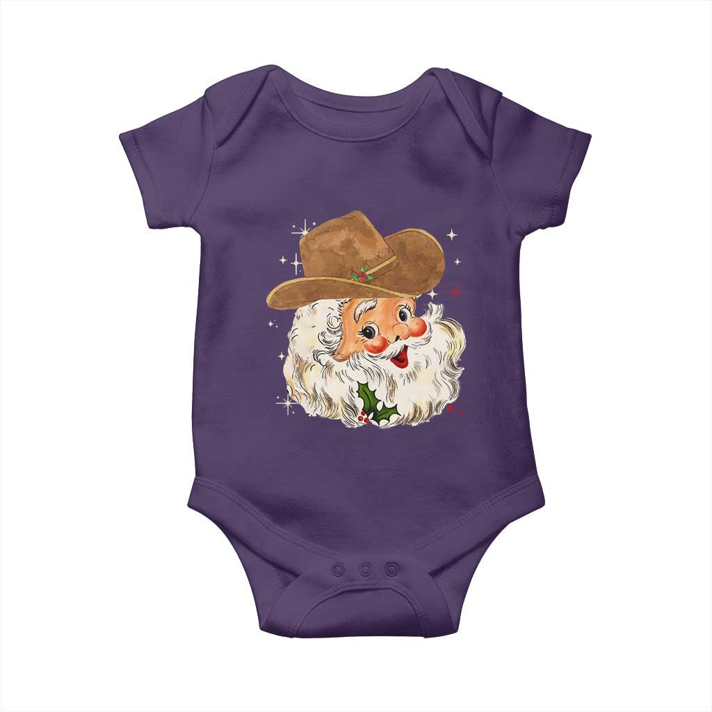 Christmas Cowboy Baby Onesie Santa Claus Vintage 90s Western Country Music Outfit - African Pride
