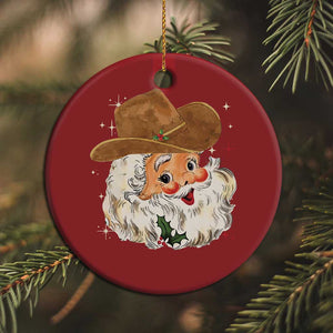 Christmas Cowboy Christmas Ornament Santa Claus Vintage 90s Western Country Music Outfit - African Pride