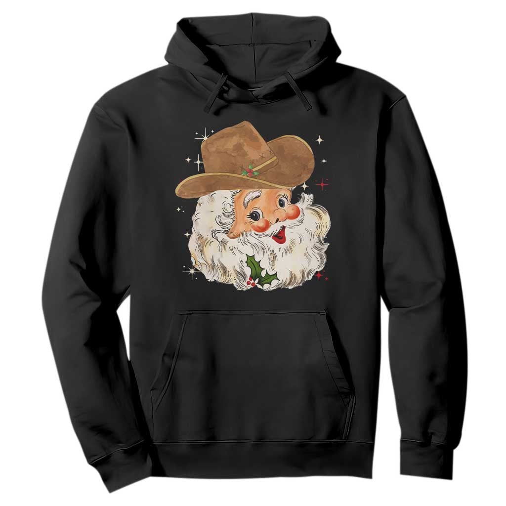 Christmas Cowboy Hoodie Santa Claus Vintage 90s Western Country Music Outfit - African Pride