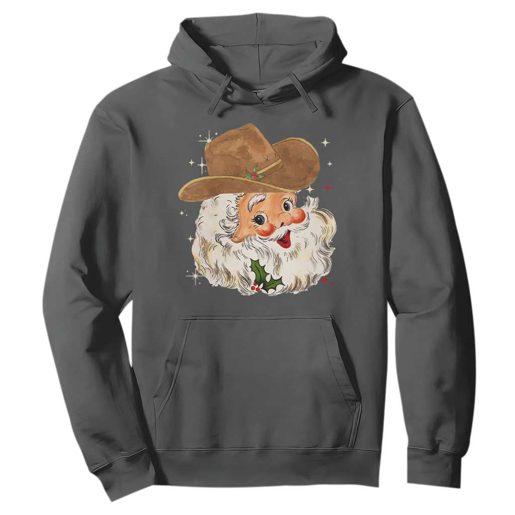 Christmas Cowboy Hoodie Santa Claus Vintage 90s Western Country Music Outfit - African Pride