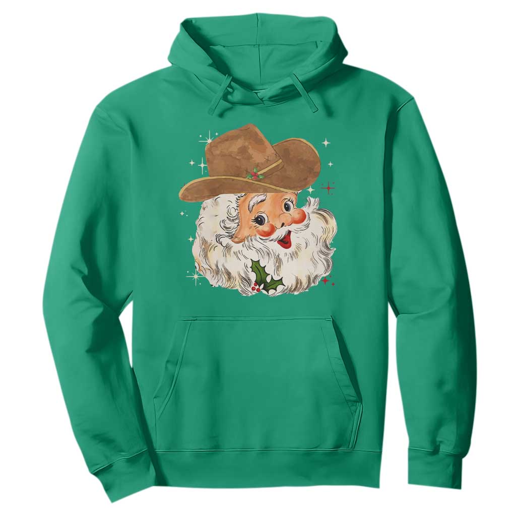 Christmas Cowboy Hoodie Santa Claus Vintage 90s Western Country Music Outfit - African Pride