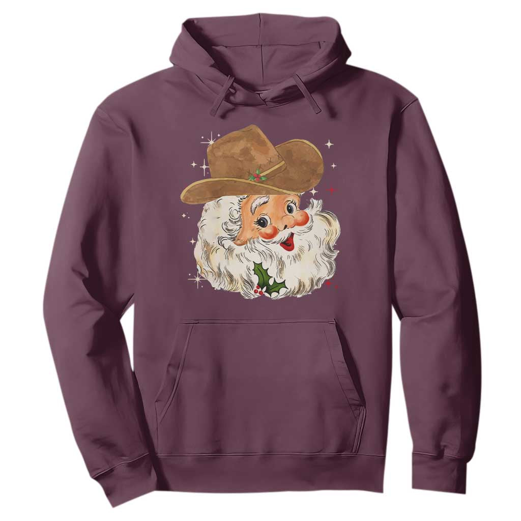 Christmas Cowboy Hoodie Santa Claus Vintage 90s Western Country Music Outfit - African Pride