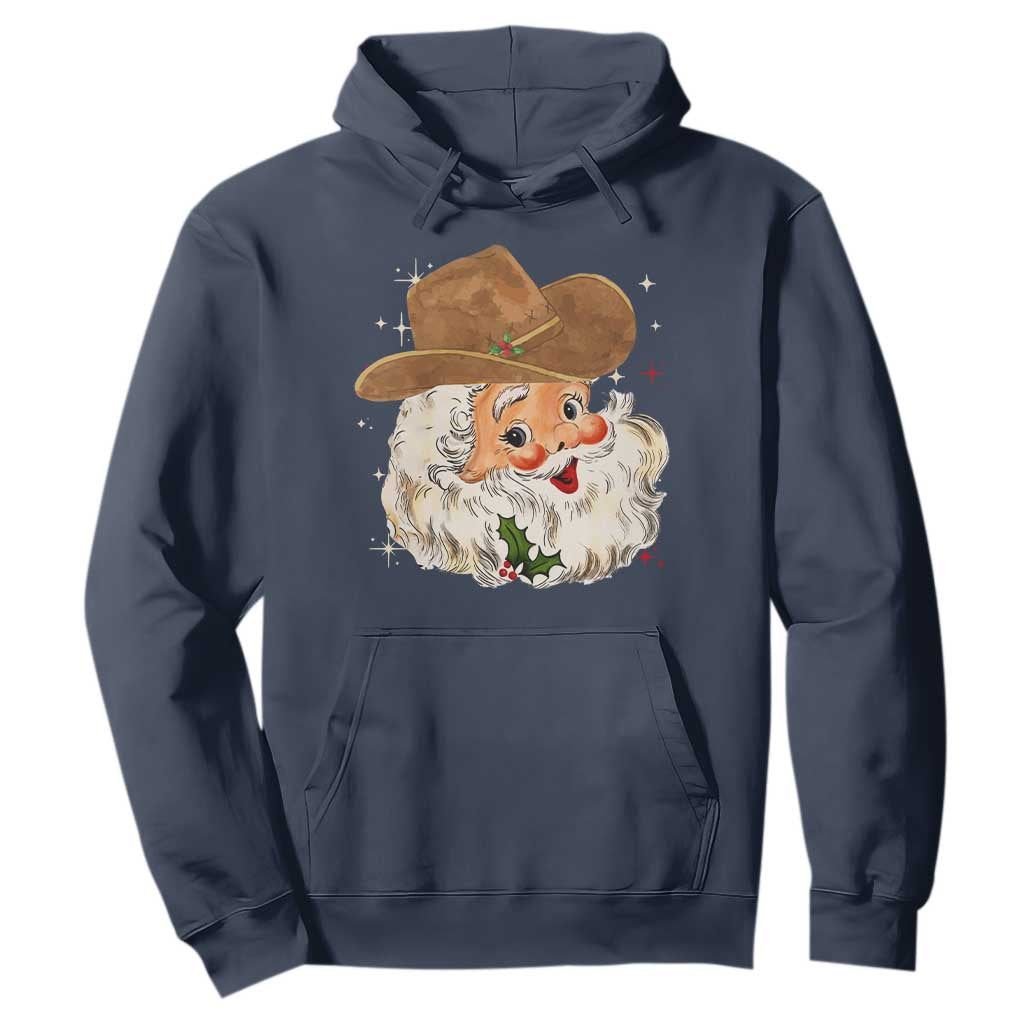 Christmas Cowboy Hoodie Santa Claus Vintage 90s Western Country Music Outfit - African Pride