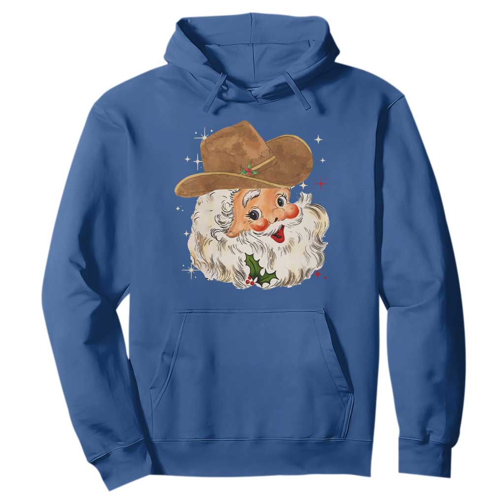 Christmas Cowboy Hoodie Santa Claus Vintage 90s Western Country Music Outfit - African Pride