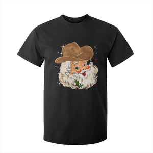 Christmas Cowboy T Shirt For Kid Santa Claus Vintage 90s Western Country Music Outfit - African Pride