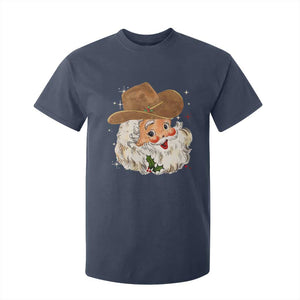 Christmas Cowboy T Shirt For Kid Santa Claus Vintage 90s Western Country Music Outfit - African Pride