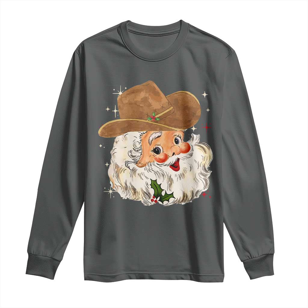 Christmas Cowboy Long Sleeve Shirt Santa Claus Vintage 90s Western Country Music Outfit - African Pride