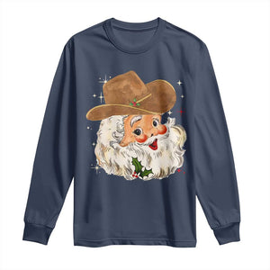 Christmas Cowboy Long Sleeve Shirt Santa Claus Vintage 90s Western Country Music Outfit - African Pride