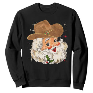 Christmas Cowboy Sweatshirt Santa Claus Vintage 90s Western Country Music Outfit - African Pride
