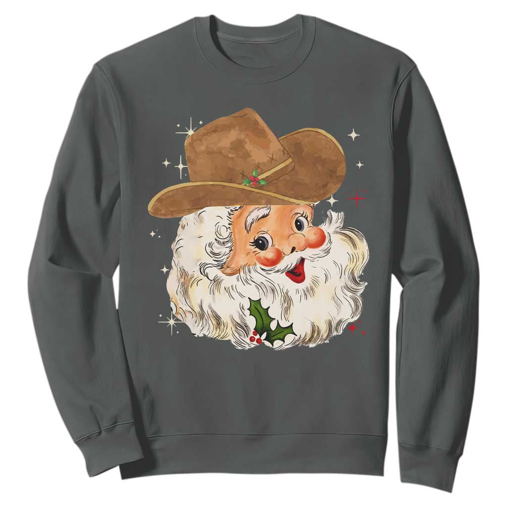 Christmas Cowboy Sweatshirt Santa Claus Vintage 90s Western Country Music Outfit - African Pride
