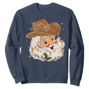 Christmas Cowboy Sweatshirt Santa Claus Vintage 90s Western Country Music Outfit - African Pride