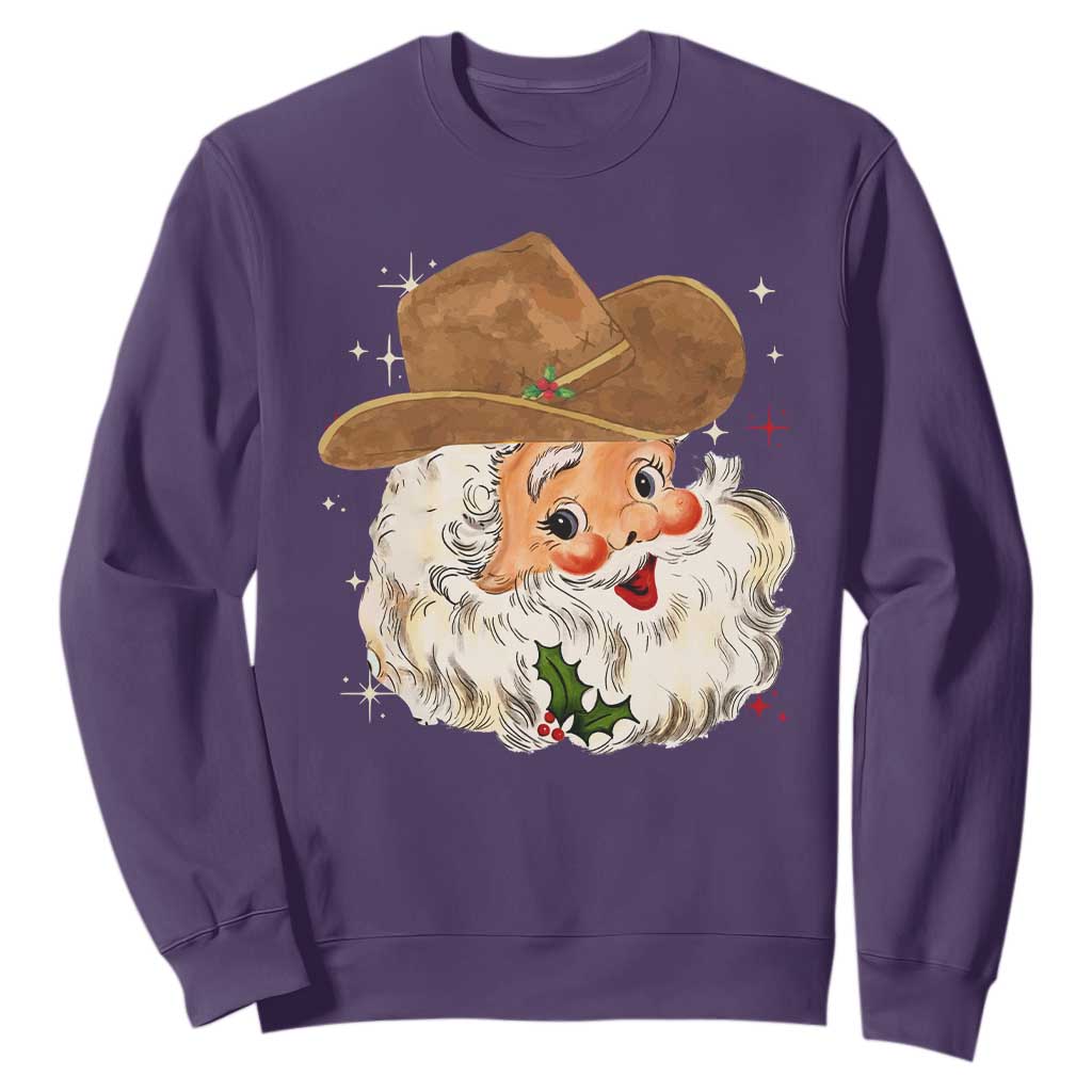 Christmas Cowboy Sweatshirt Santa Claus Vintage 90s Western Country Music Outfit - African Pride