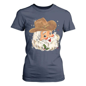Christmas Cowboy T Shirt For Women Santa Claus Vintage 90s Western Country Music Outfit - African Pride
