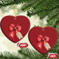 Christmas Pregnancy Announcement Christmas Ornament Coquette Bow Xmas Maternity Gift - African Pride