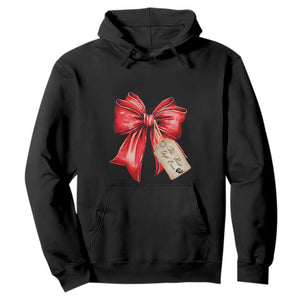 Christmas Pregnancy Announcement Hoodie Coquette Bow Xmas Maternity Gift - African Pride