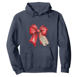 Christmas Pregnancy Announcement Hoodie Coquette Bow Xmas Maternity Gift - African Pride