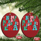 Christmas Pregnancy Announcement Christmas Ornament Merry & Pregnant Era Cute Groovy Christmas Holiday Xmas - African Pride
