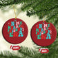Christmas Pregnancy Announcement Christmas Ornament Merry & Pregnant Era Cute Groovy Christmas Holiday Xmas - African Pride