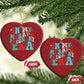 Christmas Pregnancy Announcement Christmas Ornament Merry & Pregnant Era Cute Groovy Christmas Holiday Xmas - African Pride