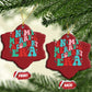 Christmas Pregnancy Announcement Christmas Ornament Merry & Pregnant Era Cute Groovy Christmas Holiday Xmas - African Pride