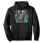 Christmas Pregnancy Announcement Hoodie Merry & Pregnant Era Cute Groovy Christmas Holiday Xmas - African Pride