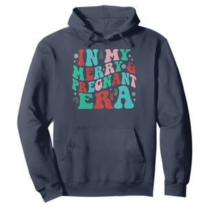 Christmas Pregnancy Announcement Hoodie Merry & Pregnant Era Cute Groovy Christmas Holiday Xmas - African Pride