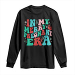 Christmas Pregnancy Announcement Long Sleeve Shirt Merry & Pregnant Era Cute Groovy Christmas Holiday Xmas - African Pride