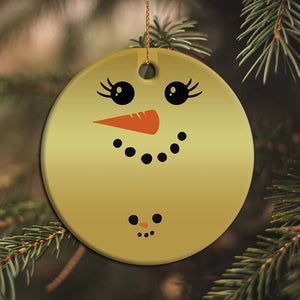 Christmas Pregnancy Announcement Christmas Ornament Snowman Face Xmas Maternity Gift - African Pride