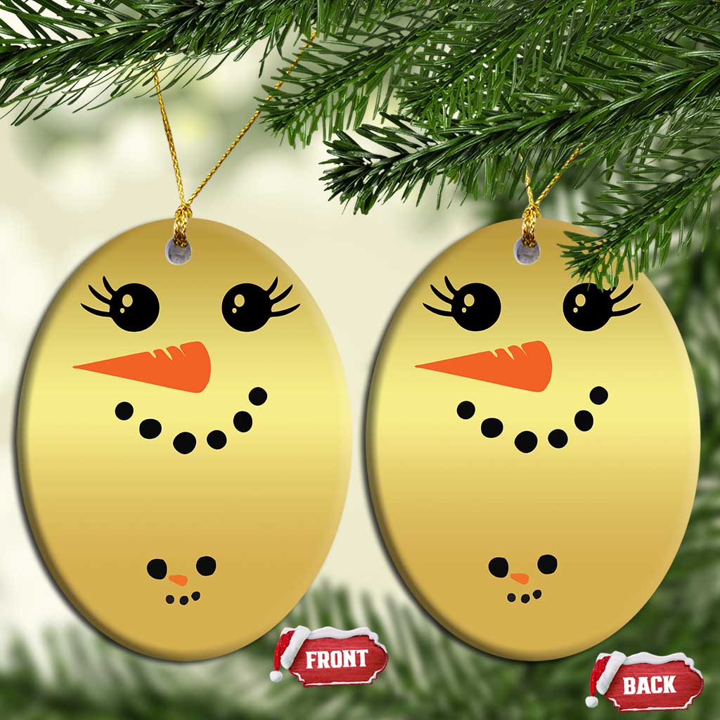 Christmas Pregnancy Announcement Christmas Ornament Snowman Face Xmas Maternity Gift - African Pride