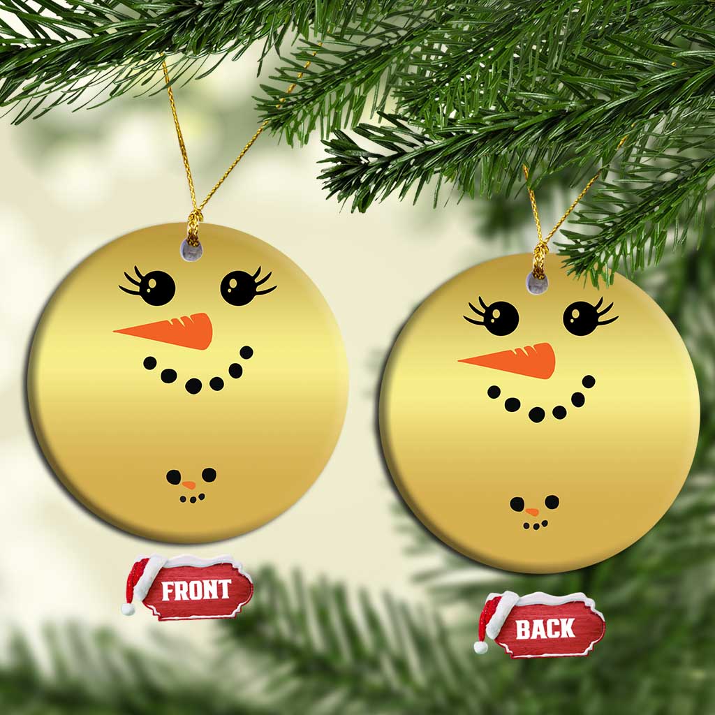 Christmas Pregnancy Announcement Christmas Ornament Snowman Face Xmas Maternity Gift - African Pride