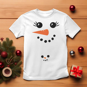 Christmas Pregnancy Announcement T Shirt Snowman Face Xmas Maternity Gift - African Pride