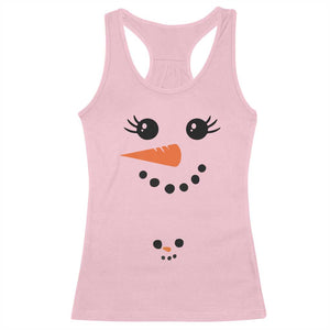 Christmas Pregnancy Announcement Racerback Tank Top Snowman Face Xmas Maternity Gift - African Pride