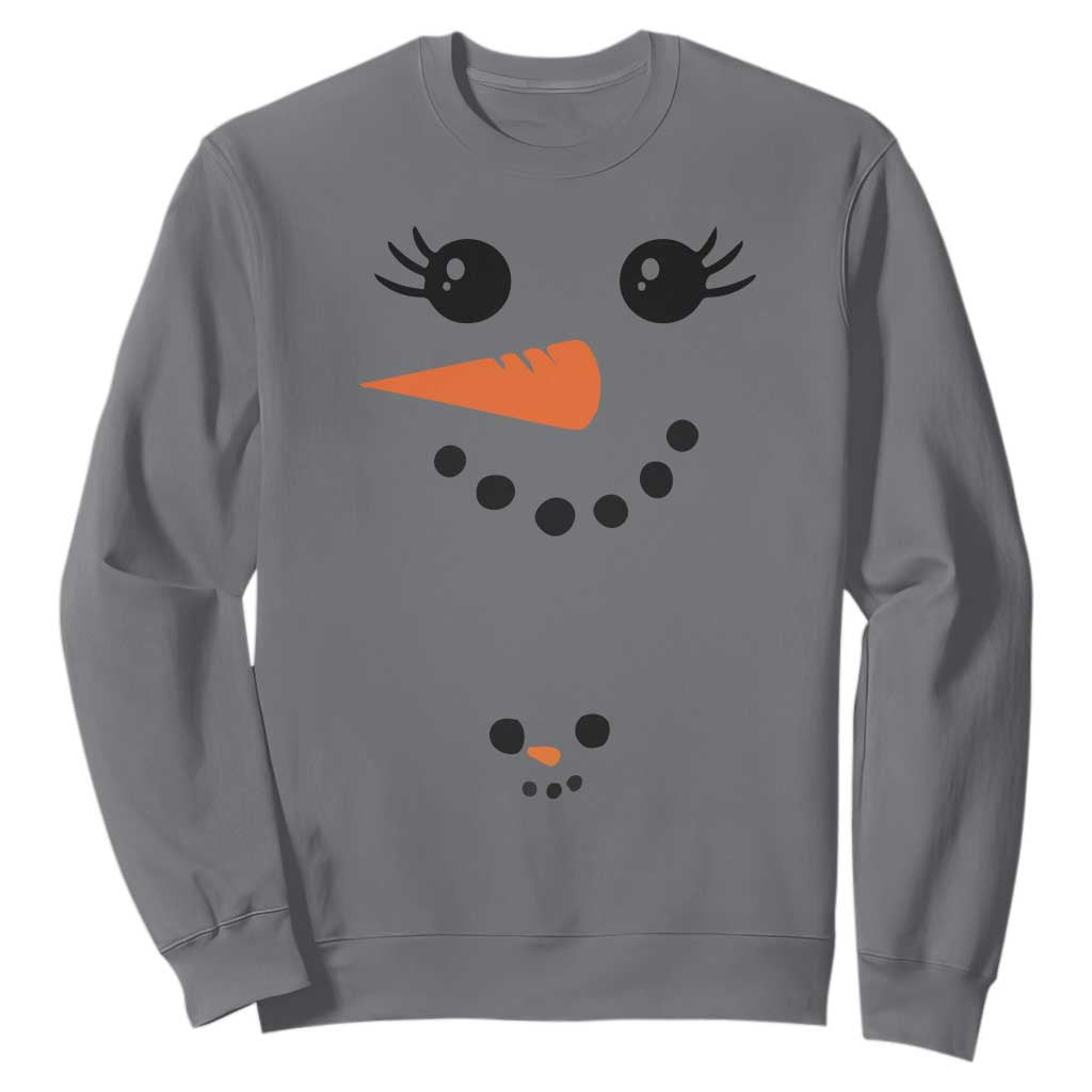 Christmas Pregnancy Announcement Sweatshirt Snowman Face Xmas Maternity Gift - African Pride