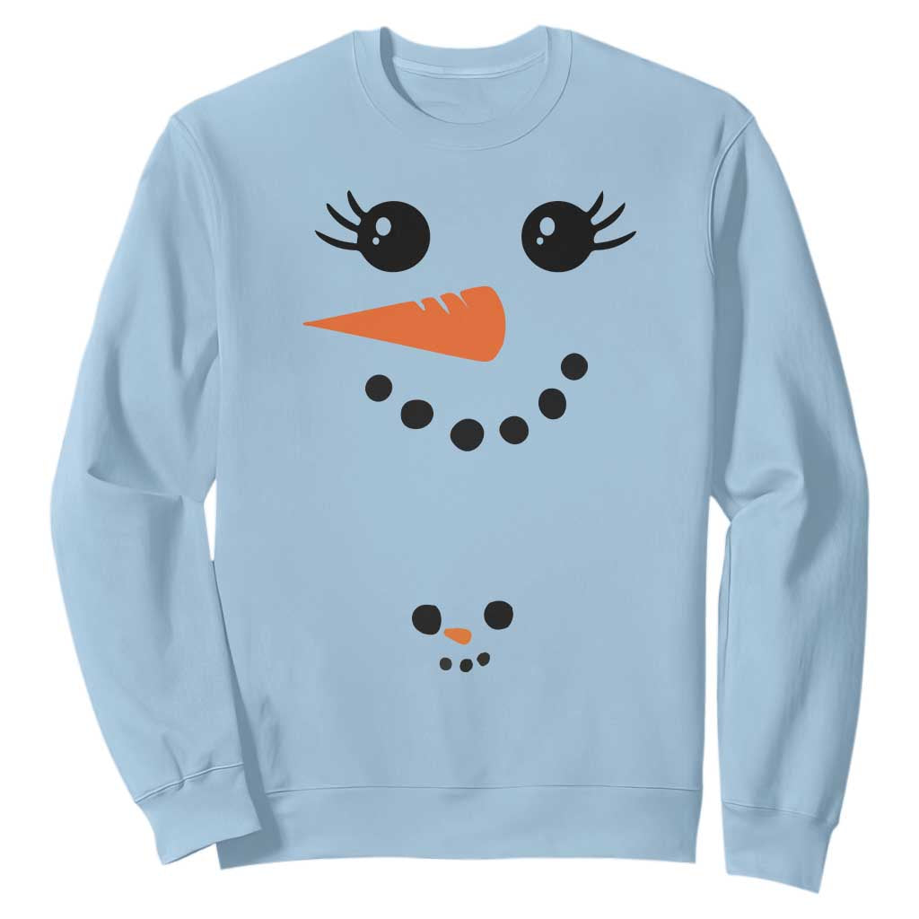 Christmas Pregnancy Announcement Sweatshirt Snowman Face Xmas Maternity Gift - African Pride