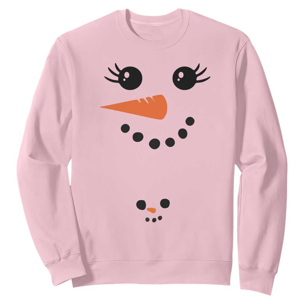 Christmas Pregnancy Announcement Sweatshirt Snowman Face Xmas Maternity Gift - African Pride