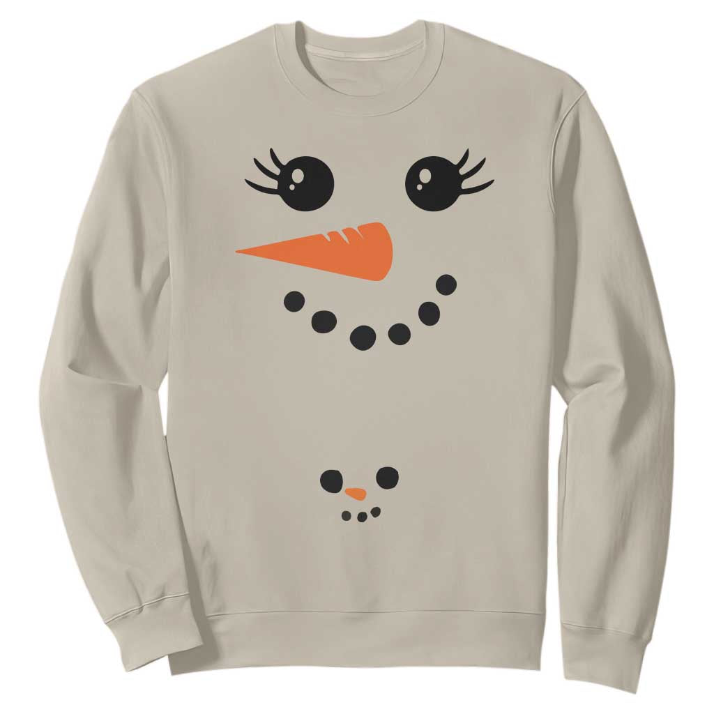 Christmas Pregnancy Announcement Sweatshirt Snowman Face Xmas Maternity Gift - African Pride