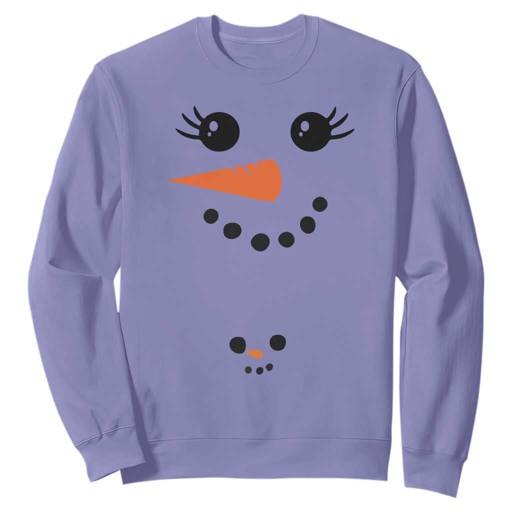 Christmas Pregnancy Announcement Sweatshirt Snowman Face Xmas Maternity Gift - African Pride