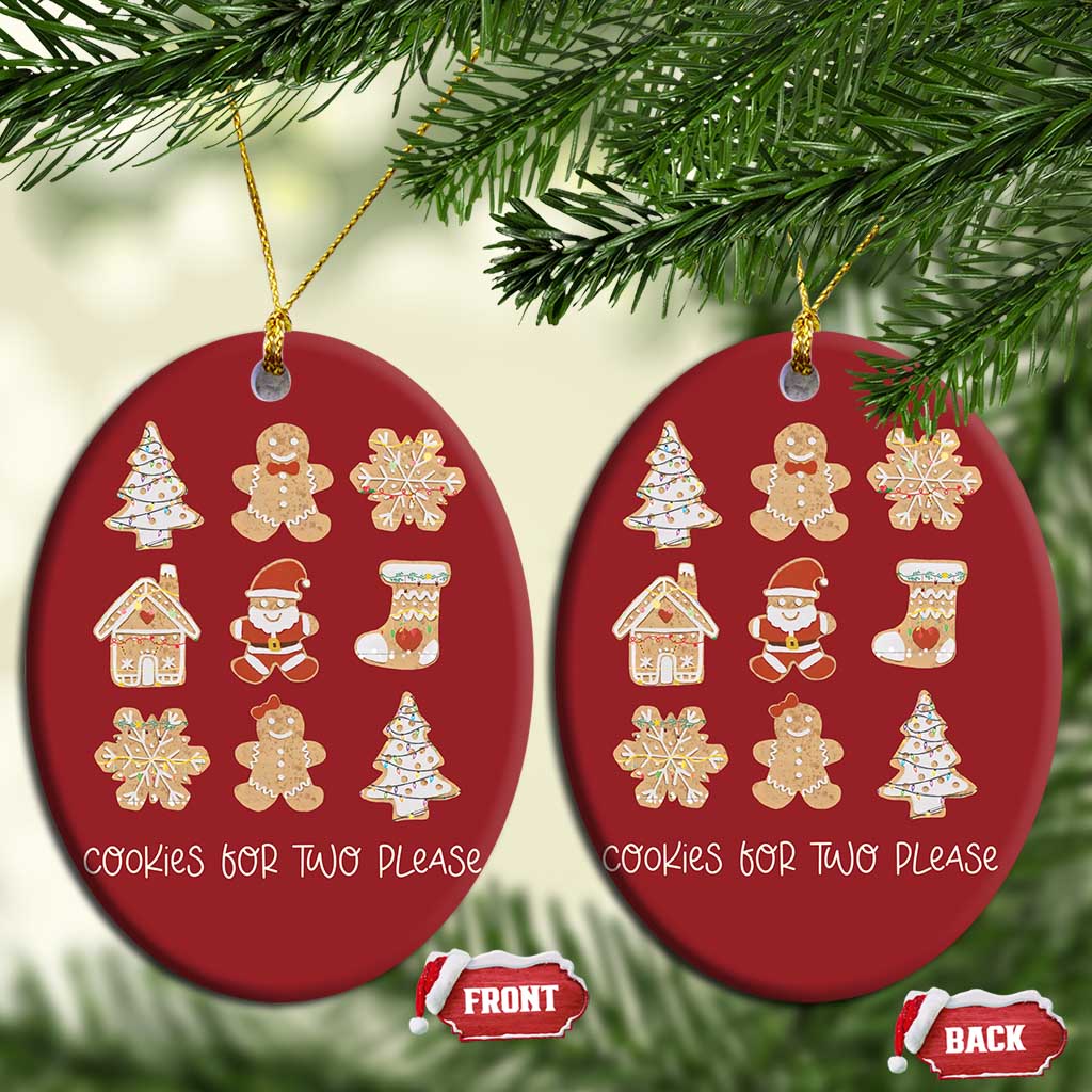 Christmas Pregnancy Announcement Christmas Ornament Cookies For Two Please Maternity Gift - African Pride