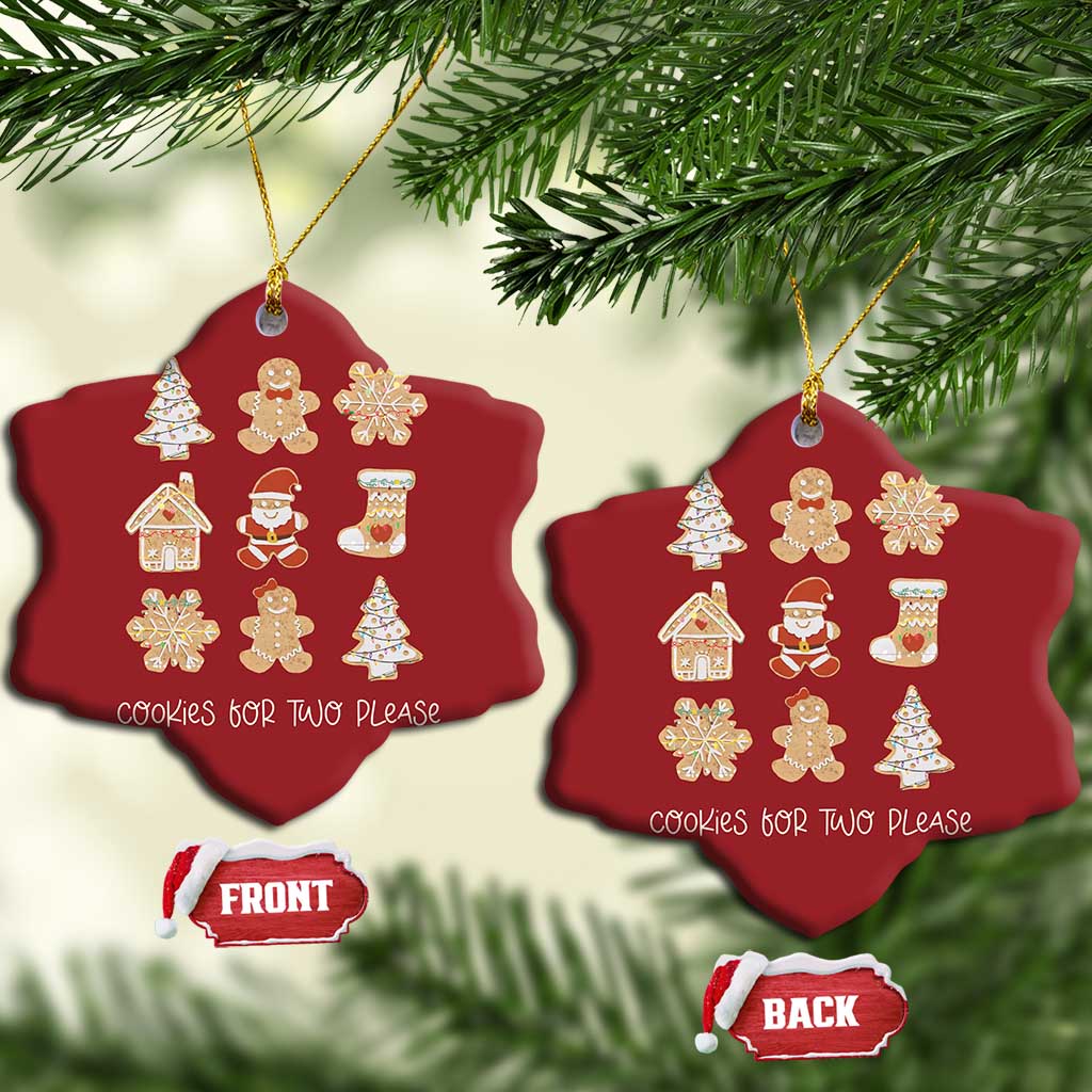 Christmas Pregnancy Announcement Christmas Ornament Cookies For Two Please Maternity Gift - African Pride