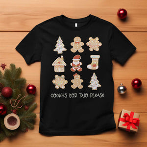 Christmas Pregnancy Announcement T Shirt Cookies For Two Please Maternity Gift - African Pride