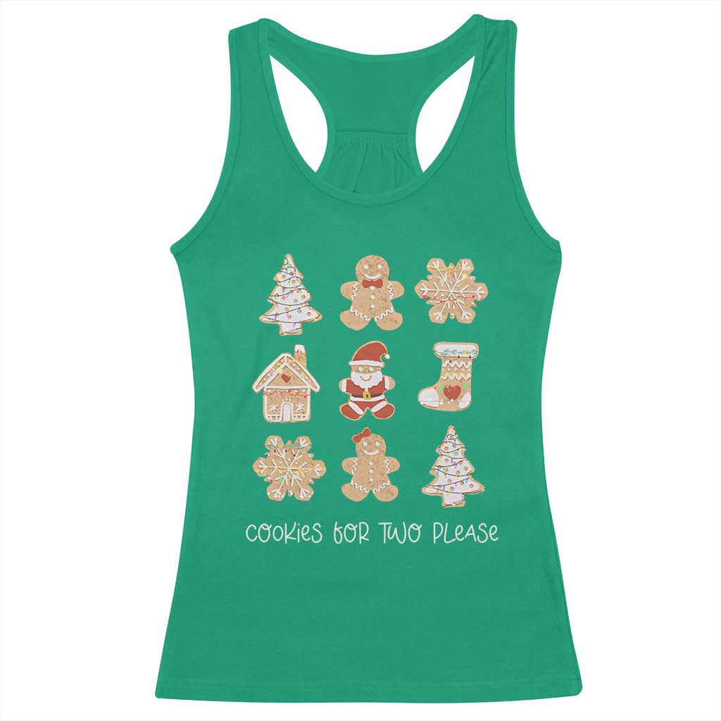 Christmas Pregnancy Announcement Racerback Tank Top Cookies For Two Please Maternity Gift - African Pride