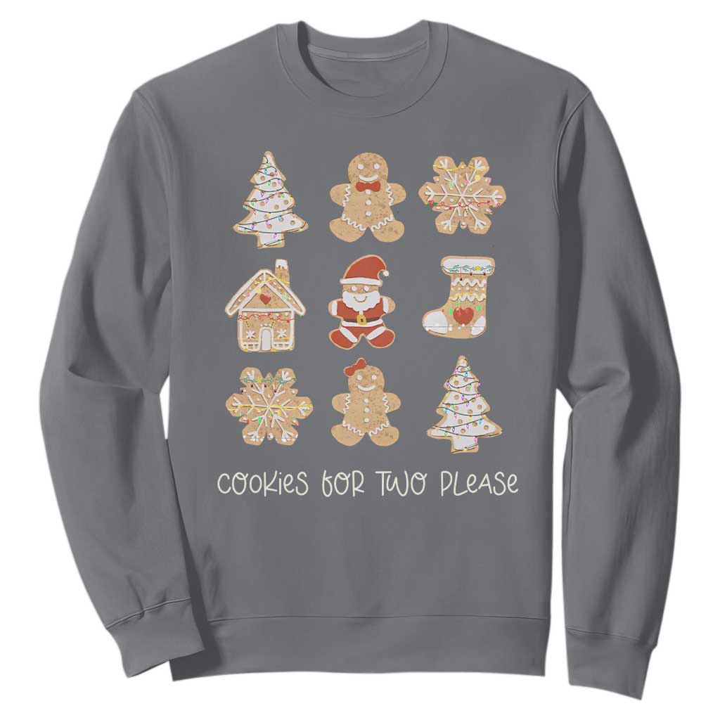 Christmas Pregnancy Announcement Sweatshirt Cookies For Two Please Maternity Gift - African Pride