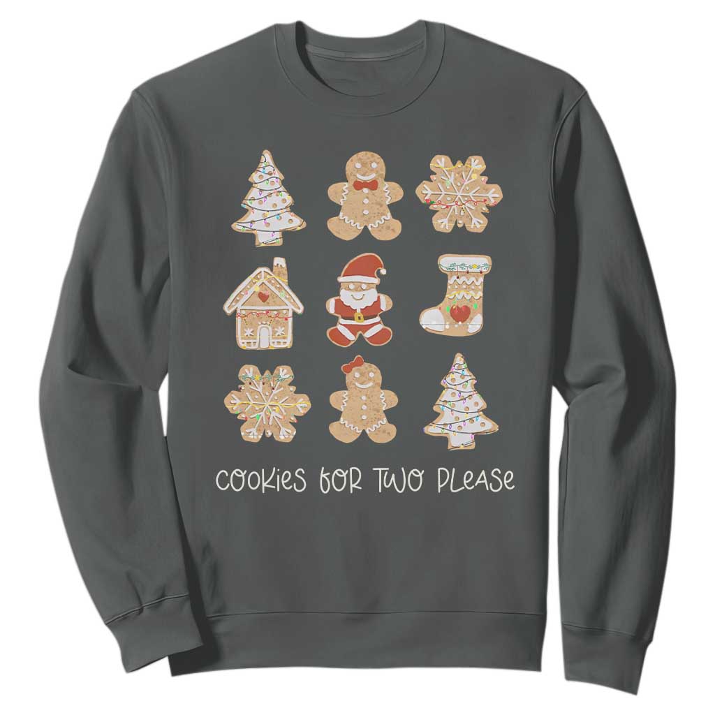Christmas Pregnancy Announcement Sweatshirt Cookies For Two Please Maternity Gift - African Pride